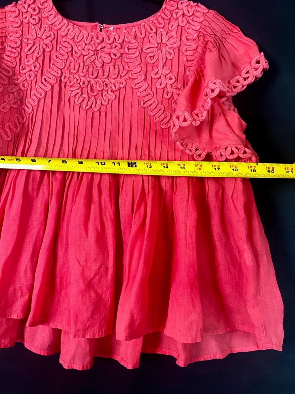 Sea New York Red/Coral Frida Flutter-Sleeve Top - Picture 6 of 13
